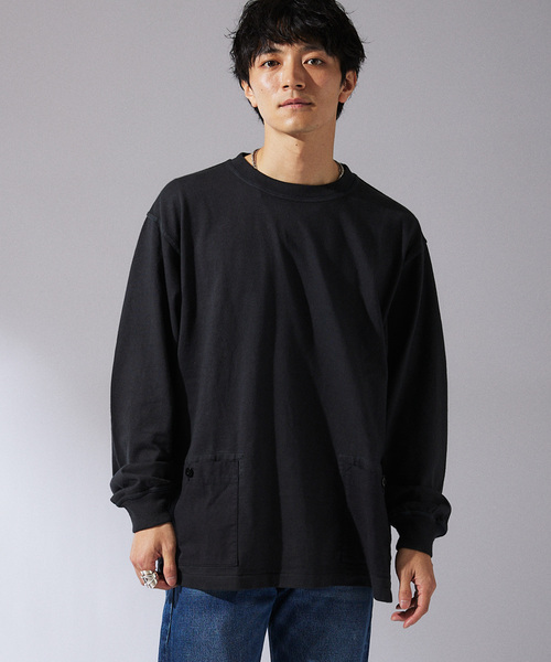 ARMY TWILL（アーミーツイル）の「ARMY TWILL / アーミーツイル 別注 2ポケット ロングスリーブTシャツ（Tシャツ/カットソー・メンズ・ホワイト/ブラック/カーキ・MEDIUM/LARGE）」の16枚目の写真