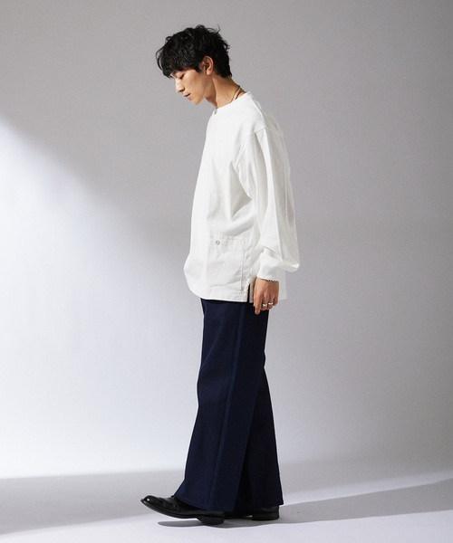 ARMY TWILL（アーミーツイル）の「ARMY TWILL / アーミーツイル 別注 2ポケット ロングスリーブTシャツ（Tシャツ/カットソー・メンズ・ホワイト/ブラック/カーキ・MEDIUM/LARGE）」の19枚目の写真