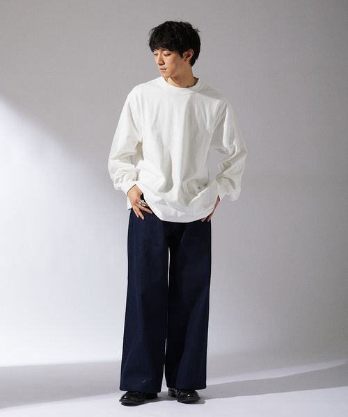 ARMY TWILL（アーミーツイル）の「ARMY TWILL / アーミーツイル 別注 2ポケット ロングスリーブTシャツ（Tシャツ/カットソー・メンズ・ホワイト/ブラック/カーキ・MEDIUM/LARGE）」の22枚目の写真