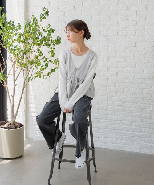 GLOBAL WORK(グローバルワーク)の「2SET*メルティプルオーバー/ベスト/142650(ベスト・キッズ・ライトグレー/チャコールグレー・130cm/140cm/150cm/160cm)」の16枚目の写真