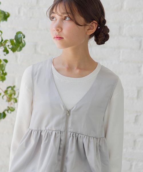 GLOBAL WORK(グローバルワーク)の「2SET*メルティプルオーバー/ベスト/142650(ベスト・キッズ・ライトグレー/チャコールグレー・130cm/140cm/150cm/160cm)」の9枚目の写真