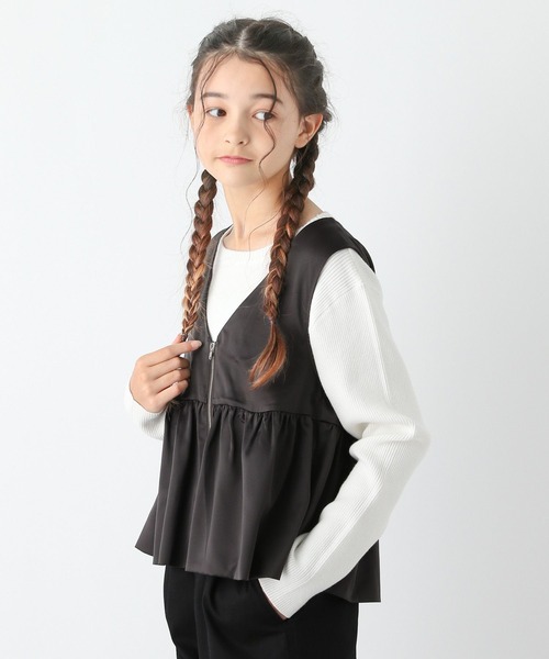 GLOBAL WORK(グローバルワーク)の「2SET*メルティプルオーバー/ベスト/142650(ベスト・キッズ・ライトグレー/チャコールグレー・130cm/140cm/150cm/160cm)」の3枚目の写真