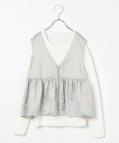 GLOBAL WORK(グローバルワーク)の「2SET*メルティプルオーバー/ベスト/142650(ベスト・キッズ・ライトグレー/チャコールグレー・130cm/140cm/150cm/160cm)」の5枚目の写真