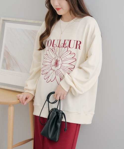 Another Branch olive des olive(アナザーブランチオリーブデオリーブ)の「お花刺繍スウェット(スウェット・レディース・グリーン/アイボリー/ネイビー/オートミール・FREE)」の7枚目の写真