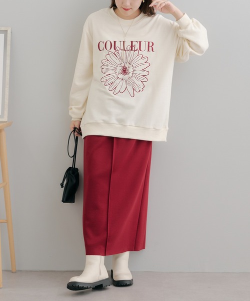 Another Branch olive des olive(アナザーブランチオリーブデオリーブ)の「お花刺繍スウェット(スウェット・レディース・グリーン/アイボリー/ネイビー/オートミール・FREE)」の18枚目の写真