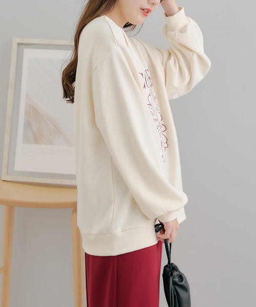 Another Branch olive des olive(アナザーブランチオリーブデオリーブ)の「お花刺繍スウェット(スウェット・レディース・グリーン/アイボリー/ネイビー/オートミール・FREE)」の17枚目の写真