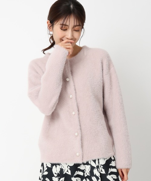 MISCH MASCH(ミッシュマッシュ)の「パール釦シャギーコーディガン/MM448501(カーディガン/ボレロ・レディース・ピンク/ホワイト/モカ・フリ-)」の15枚目の写真