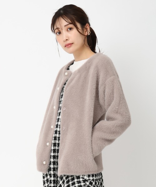 MISCH MASCH(ミッシュマッシュ)の「パール釦シャギーコーディガン/MM448501(カーディガン/ボレロ・レディース・ピンク/ホワイト/モカ・フリ-)」の11枚目の写真