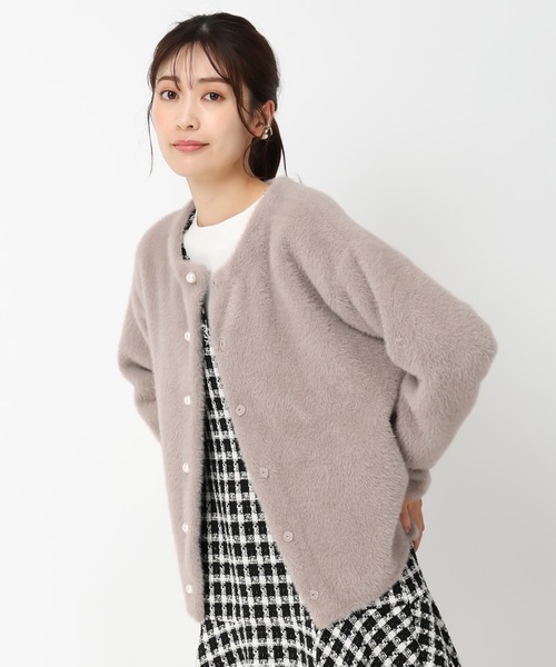 MISCH MASCH(ミッシュマッシュ)の「パール釦シャギーコーディガン/MM448501(カーディガン/ボレロ・レディース・ピンク/ホワイト/モカ・フリ-)」の13枚目の写真