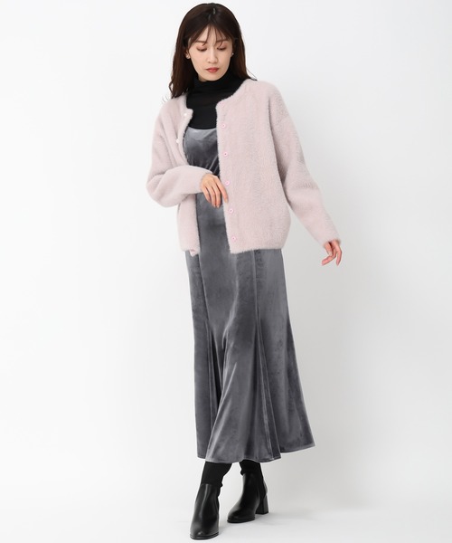 セール】パール釦シャギーコーディガン/MM448501（カーディガン/ボレロ