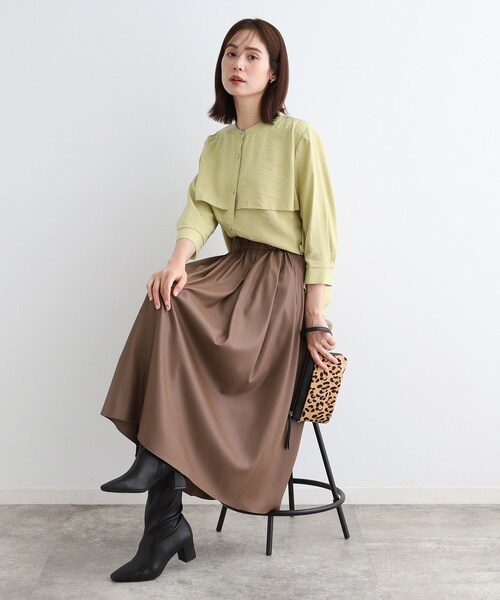 INDIVI（インディヴィ）の「◇【洗える】ヨークデザインブラウス