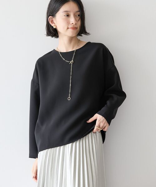 AMERICAN HOLIC(アメリカンホリック)の「イージーケアドルマンブラウス(シャツ/ブラウス・レディース・ライトグレー/ブラック・M/L)」の10枚目の写真