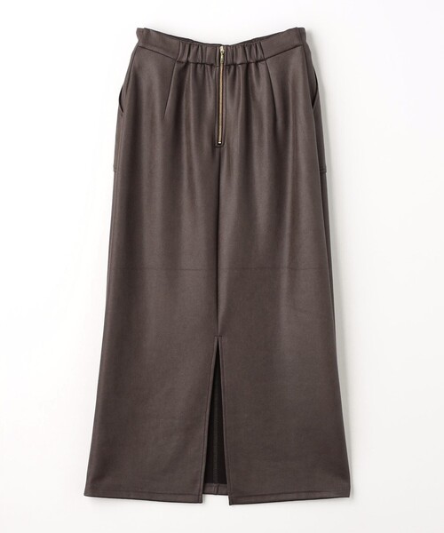 EMMEL REFINES（エメルリファインズ）の「＜EMMEL REFINES＞EM ステッチ タイトスカート（スカート・レディース・ブラック/ダークブラウン・S/M）」の12枚目の写真