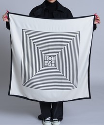 3-9B40 大判スカーフ ヘッドスカーフ 90×90cm レトロ ヴィンテージ風 プリント 総柄