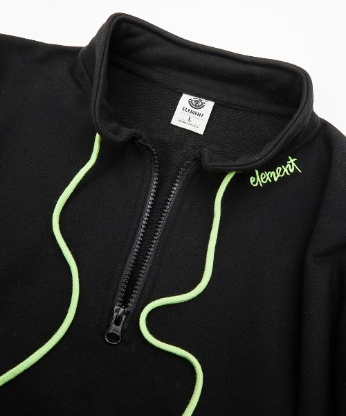 ELEMENT(エレメント)の「ELEMENT メンズ NEON HALF スウェットジャケット 【2024年秋冬モデル】/エレメントオーバーシルエットハーフジップスタンドカラースウェットトレーナー(スウェット・メンズ・ブラック/オフホワイト/ネイビー・LARGE/MEDIUM/X-LARGE)」の12枚目の写真