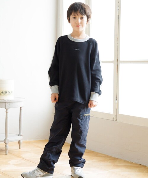 【100-130cm】裏毛ラグラン ロゴトレーナー（スウェット）｜J.PRESS（ジェイプレス）