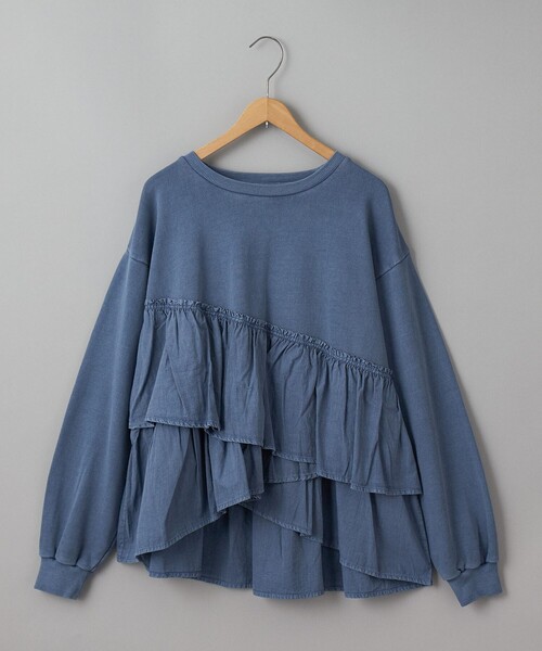 coen（コーエン）の「ピグメントフリルドッキング裏毛プルオーバー（Tシャツ/カットソー・レディース・ダークグレー/ナチュラル/レッド/ネイビー・M/L）」の17枚目の写真