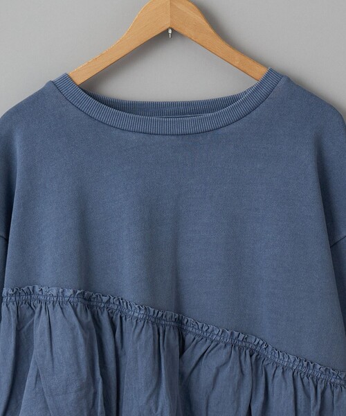 coen（コーエン）の「ピグメントフリルドッキング裏毛プルオーバー（Tシャツ/カットソー・レディース・ダークグレー/ナチュラル/レッド/ネイビー・M/L）」の19枚目の写真