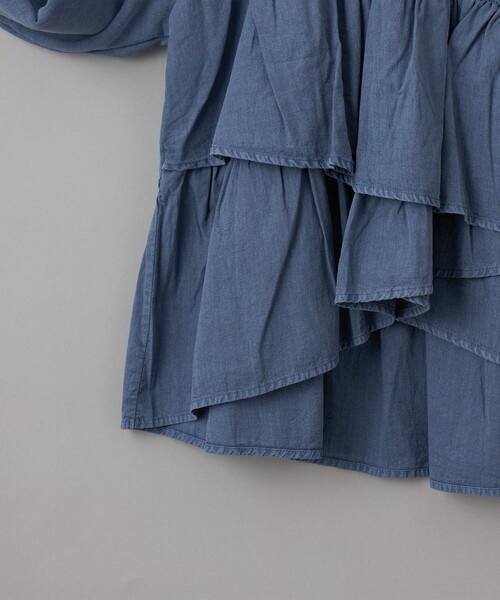 coen（コーエン）の「ピグメントフリルドッキング裏毛プルオーバー（Tシャツ/カットソー・レディース・ダークグレー/ナチュラル/レッド/ネイビー・M/L）」の21枚目の写真