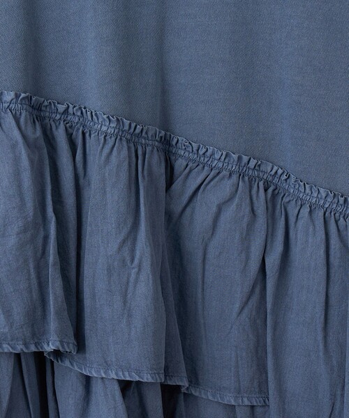 coen（コーエン）の「ピグメントフリルドッキング裏毛プルオーバー（Tシャツ/カットソー・レディース・ダークグレー/ナチュラル/レッド/ネイビー・M/L）」の22枚目の写真