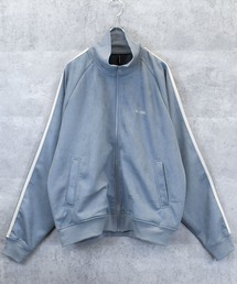 Anytime Songs(エニータイムソングス)のfaux suede track jacket/スウェードタッチ ワンポイント刺繍 袖ライン トラックジャケット(ジャージ)