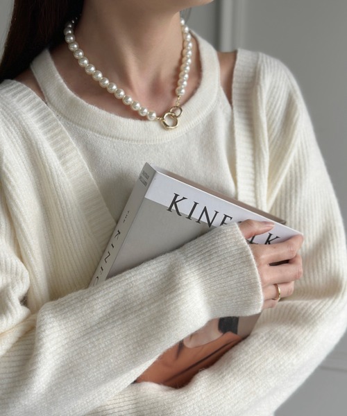 sowang（ソワン）の「ボリュームパールマンテルネックレス（ネックレス・レディース・ホワイト・FREE）」の9枚目の写真