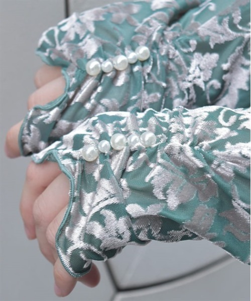 axes femme(アクシーズファム)の「シアーフロッキーインナー(Tシャツ/カットソー・レディース・グレー/ブラック/グリーン・FREE)」の8枚目の写真