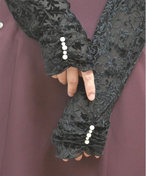 axes femme(アクシーズファム)の「シアーフロッキーインナー(Tシャツ/カットソー・レディース・グレー/ブラック/グリーン・FREE)」の9枚目の写真