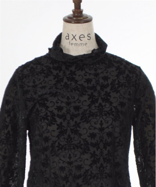 axes femme(アクシーズファム)の「シアーフロッキーインナー(Tシャツ/カットソー・レディース・グレー/ブラック/グリーン・FREE)」の13枚目の写真