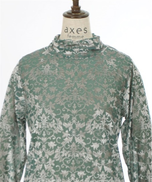 axes femme(アクシーズファム)の「シアーフロッキーインナー(Tシャツ/カットソー・レディース・グレー/ブラック/グリーン・FREE)」の21枚目の写真