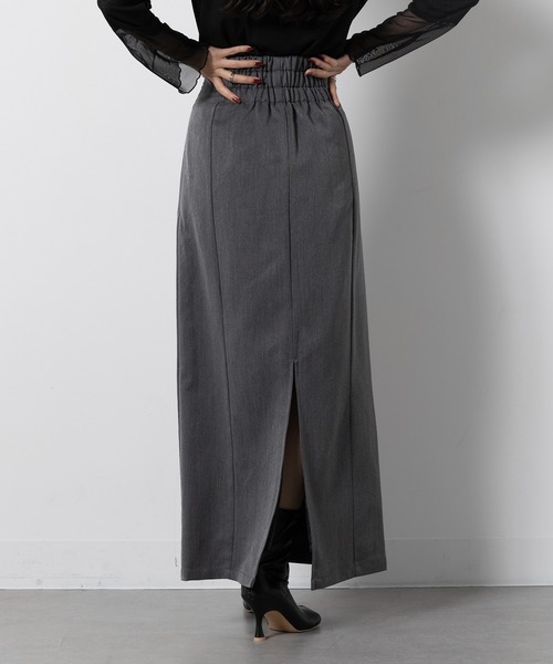 MAISON BREEZE(メゾンブリーズ)の「【MAISON BREEZE】T/R/Puツイル パール付き スカート XNN(スカート・レディース・チャコールグレー/ブラック・FREE)」の5枚目の写真