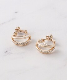 SHOO・LA・RUE | 【セレモニー】ビジューレーンハーフループイヤーアクセ(ピアス(両耳用))