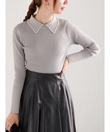 Te chichi | パールアクセント衿ニットプルオーバー(ニット/セーター)