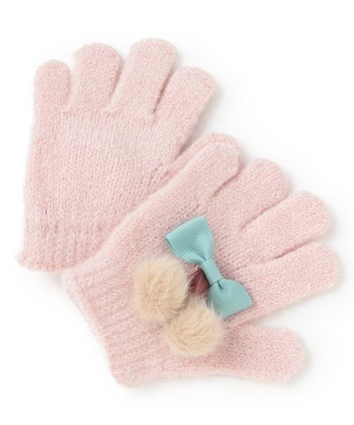 petit main（プティマイン）の「モチーフ手袋（手袋・キッズ・ライトピンク/モカ/レッド/ライトグリーン・S/M）」の4枚目の写真