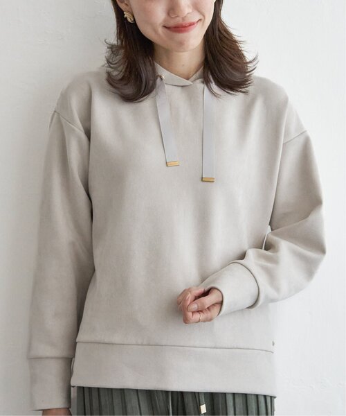 ikka（イッカ）の「GOKU楽フェイクスエードフードパーカー（パーカー・レディース・ブラック/スカイブルー/ベージュ/モカ・M/L/S）」の21枚目の写真