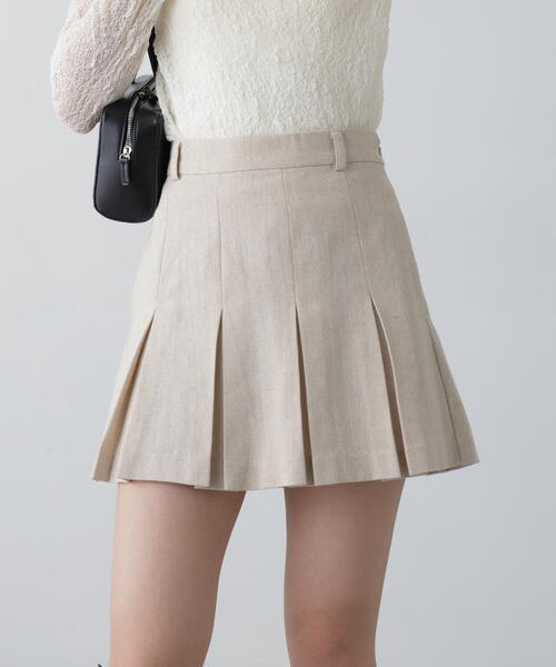 FREE'S MART（フリーズマート）の「◇[セットアップ対応]ボックスプリーツミニスカート（スカート・レディース・グレー/グレー系その他/ベージュ系その他・MEDIUM/SMALL）」の3枚目の写真