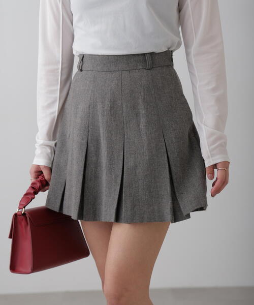 FREE'S MART（フリーズマート）の「◇[セットアップ対応]ボックスプリーツミニスカート（スカート・レディース・グレー/グレー系その他/ベージュ系その他・MEDIUM/SMALL）」の6枚目の写真
