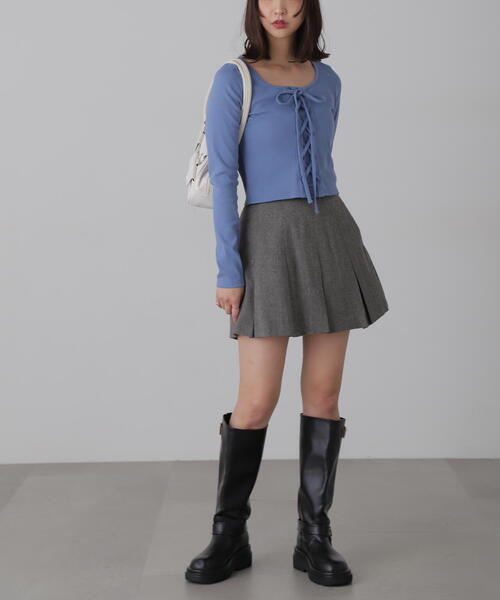 FREE'S MART（フリーズマート）の「◇[セットアップ対応]ボックスプリーツミニスカート（スカート・レディース・グレー/グレー系その他/ベージュ系その他・MEDIUM/SMALL）」の13枚目の写真