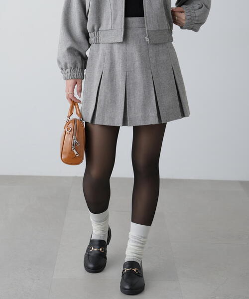 FREE'S MART（フリーズマート）の「◇[セットアップ対応]ボックスプリーツミニスカート（スカート・レディース・グレー/グレー系その他/ベージュ系その他・MEDIUM/SMALL）」の18枚目の写真