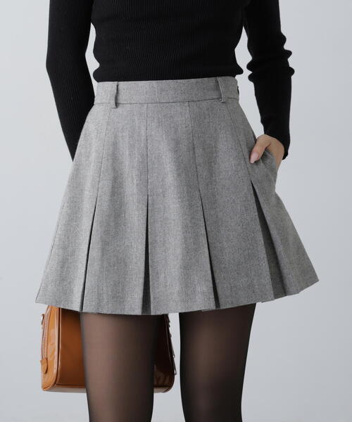 FREE'S MART（フリーズマート）の「◇[セットアップ対応]ボックスプリーツミニスカート（スカート・レディース・グレー/グレー系その他/ベージュ系その他・MEDIUM/SMALL）」の19枚目の写真