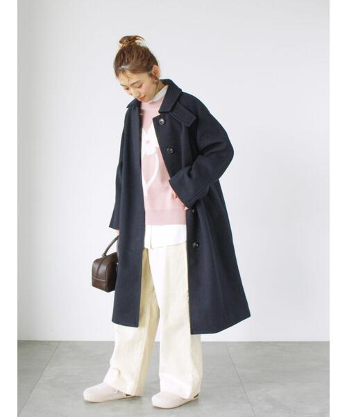 Lugnoncure（ルノンキュール）の「フラワーモチーフジャカードワイドニット（ニット/セーター・レディース・グレー/モカ/ネイビー/ピンク・F）」の13枚目の写真