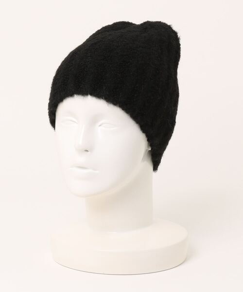 LAULEN（ローレン）の「rib knit beanie /リブニット起毛ニット帽（ニットキャップ/ビーニー・レディース・グレー/アイボリー/ブラック/ベージュ・FREE）」の2枚目の写真