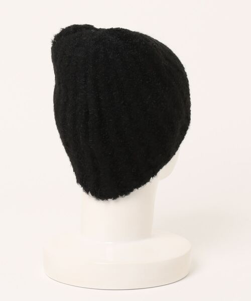 LAULEN（ローレン）の「rib knit beanie /リブニット起毛ニット帽（ニットキャップ/ビーニー・レディース・グレー/アイボリー/ブラック/ベージュ・FREE）」の5枚目の写真