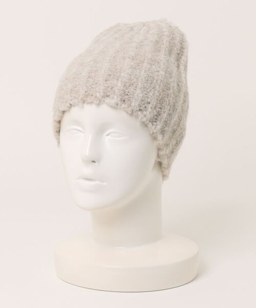 LAULEN（ローレン）の「rib knit beanie /リブニット起毛ニット帽（ニットキャップ/ビーニー・レディース・グレー/アイボリー/ブラック/ベージュ・FREE）」の12枚目の写真