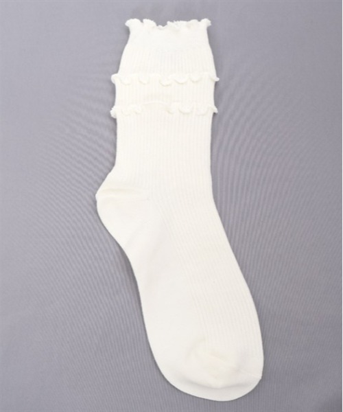 axes femme POETIQUE（アクシーズファムポエティック）の「リボン刺繍ソックス（ソックス/靴下・レディース・ホワイト/グレー・FREE）」の7枚目の写真