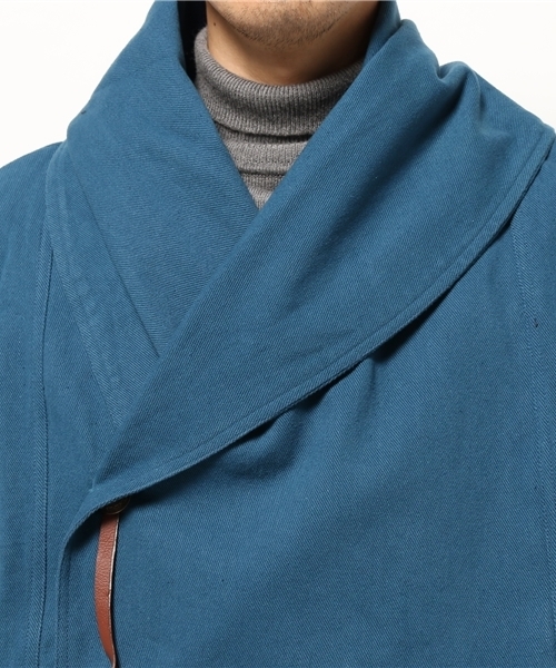 チャイハネ（チャイハネ）の「【チャイハネ】ボアライナー付き刺繍入りMEN'Sコート（ステンカラーコート・メンズ・グレー/ターコイズブルー/イエロー・FREE）」の13枚目の写真