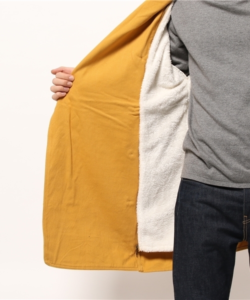 チャイハネ（チャイハネ）の「【チャイハネ】ボアライナー付き刺繍入りMEN'Sコート（ステンカラーコート・メンズ・グレー/ターコイズブルー/イエロー・FREE）」の8枚目の写真