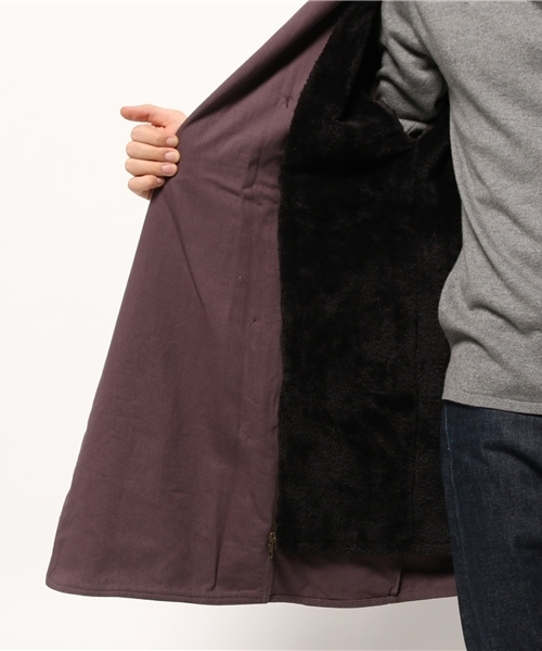 チャイハネ（チャイハネ）の「【チャイハネ】ボアライナー付き刺繍入りMEN'Sコート（ステンカラーコート・メンズ・グレー/ターコイズブルー/イエロー・FREE）」の7枚目の写真