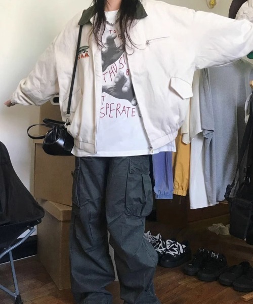 ヴィンテージライク 襟切り替え ブルゾン（ブルゾン）｜DEVICE（デバイス）