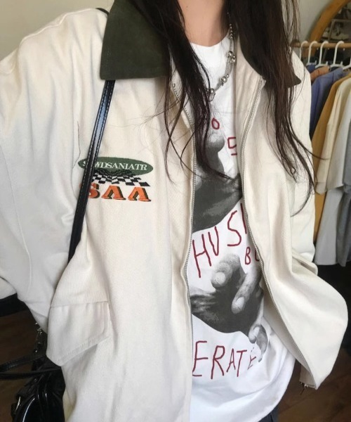 ヴィンテージライク 襟切り替え ブルゾン（ブルゾン）｜DEVICE（デバイス）